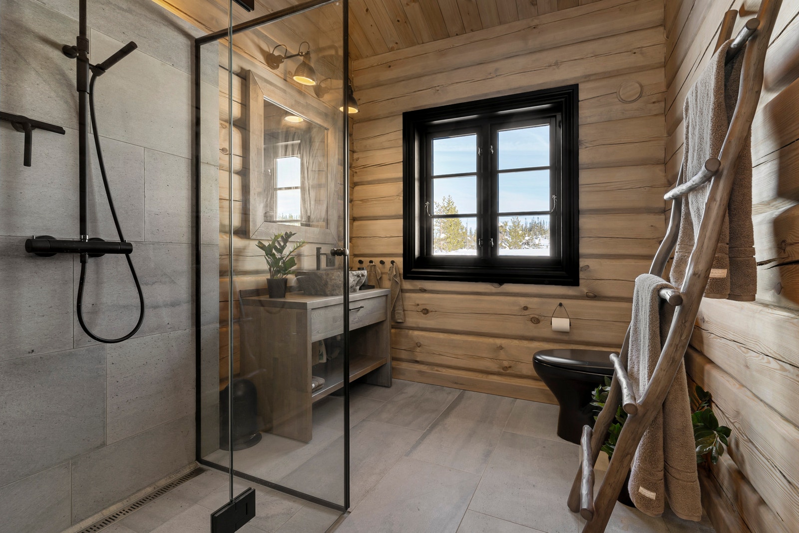 Eksempel fra møblert hytte hovedbad. Galleribilde