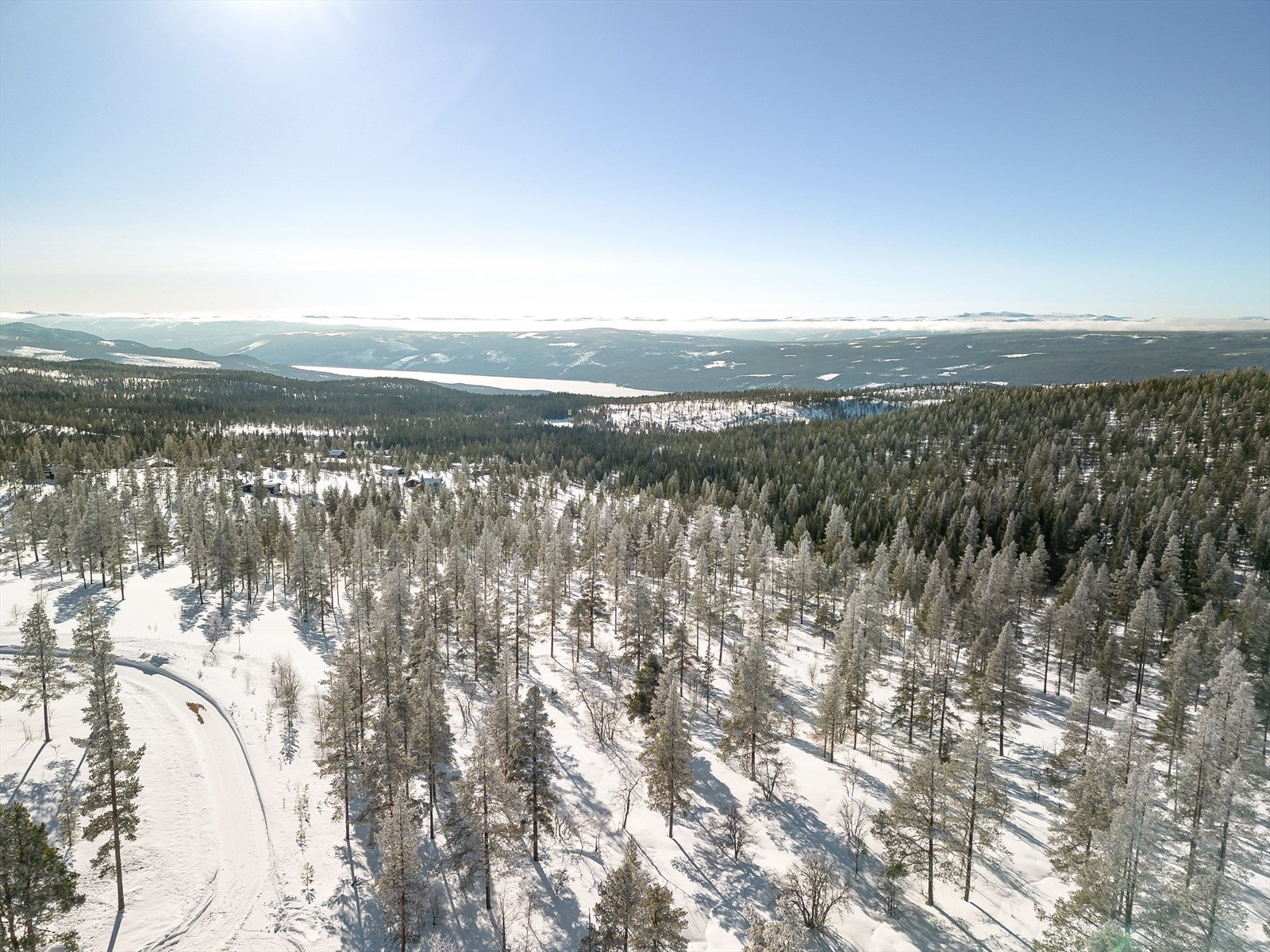 Tomten ligger fint til i hytteområdet. Galleribilde