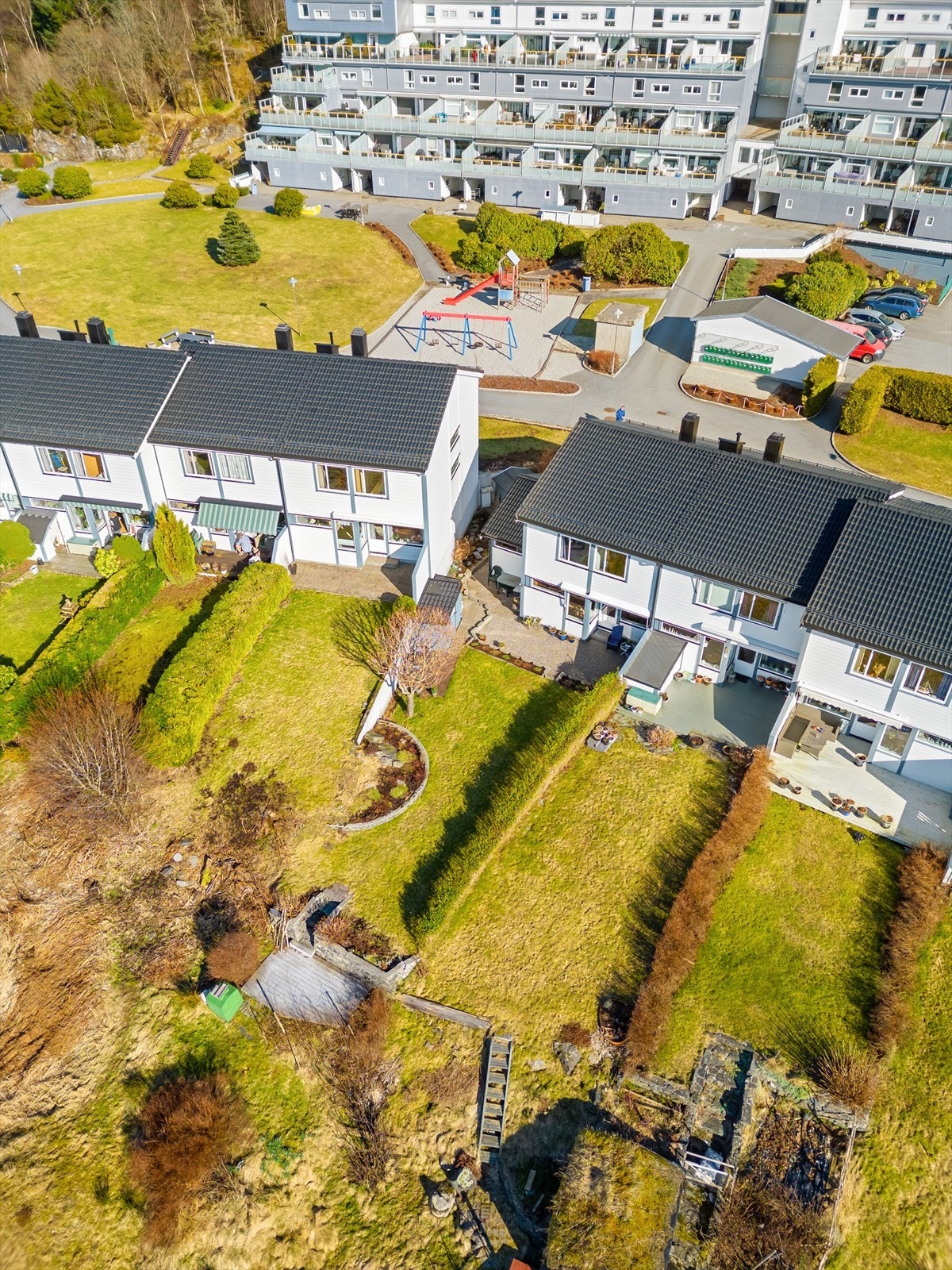 Dronefoto over hagen Galleribilde