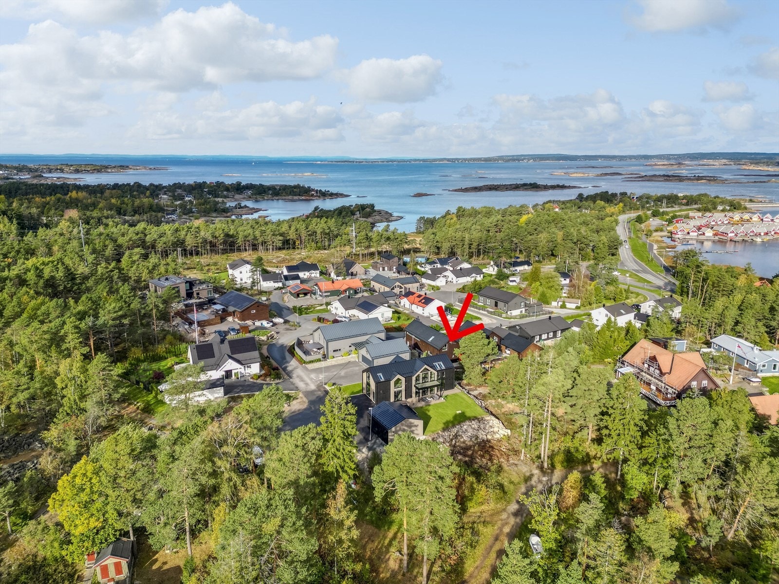 Drone over nærområdet Galleribilde