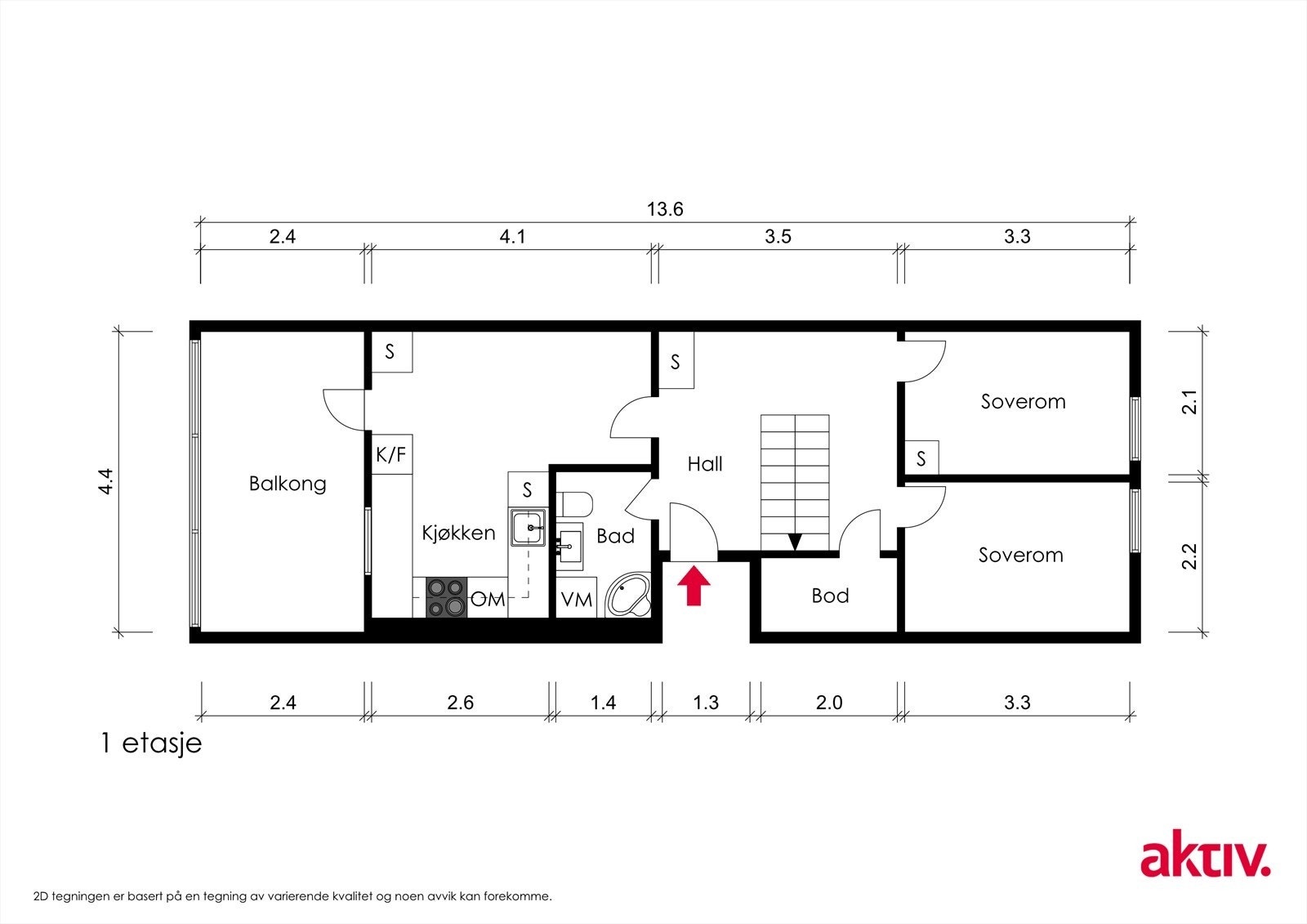 Plantegning av 6. etasje 2D Galleribilde