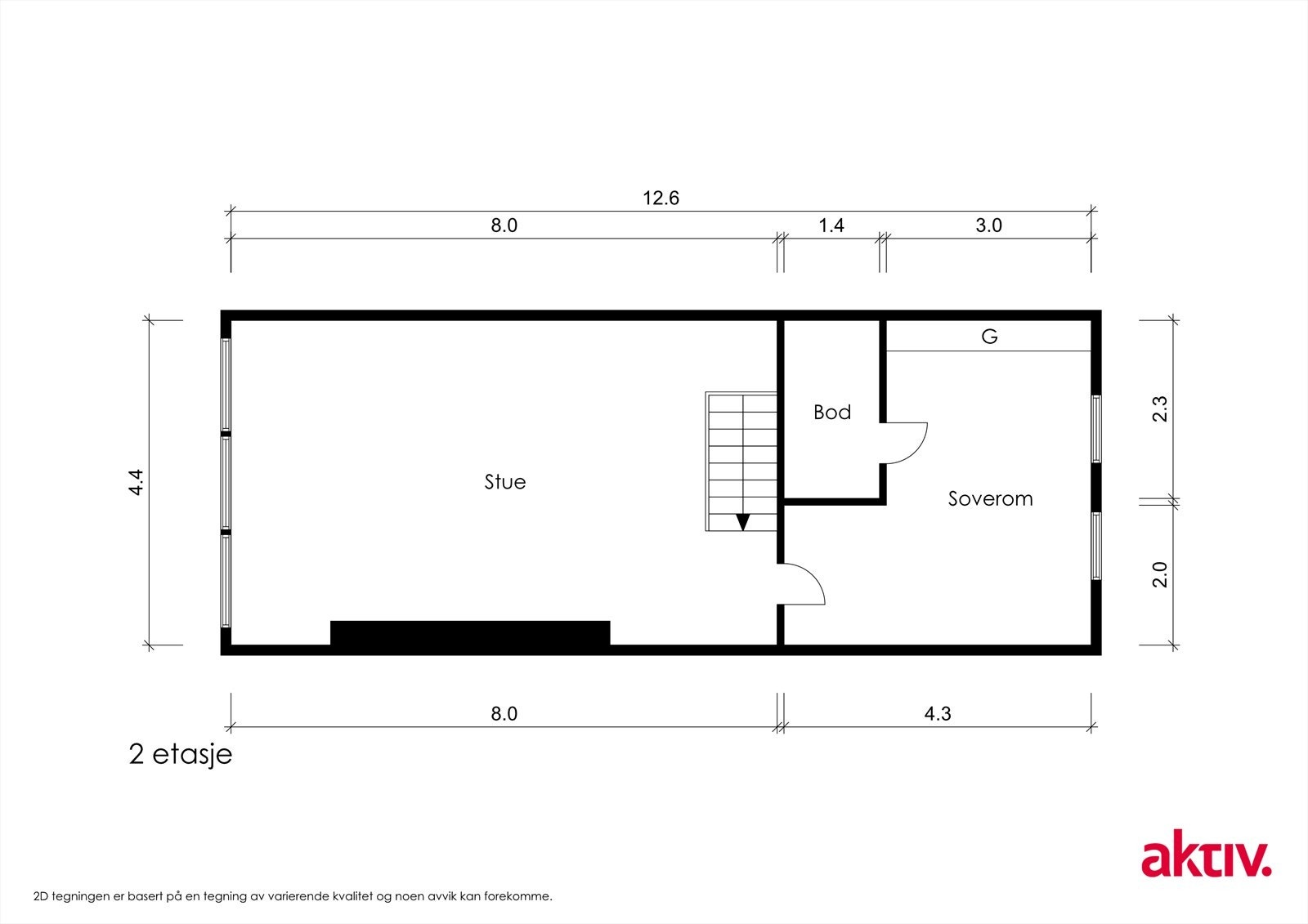 Plantegning av 7. etasje 2D Galleribilde
