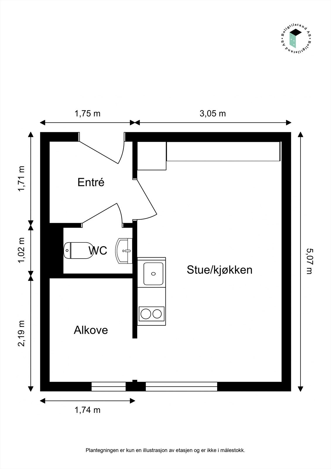 Plantegning Lambertseterveien 12. etasje Galleribilde