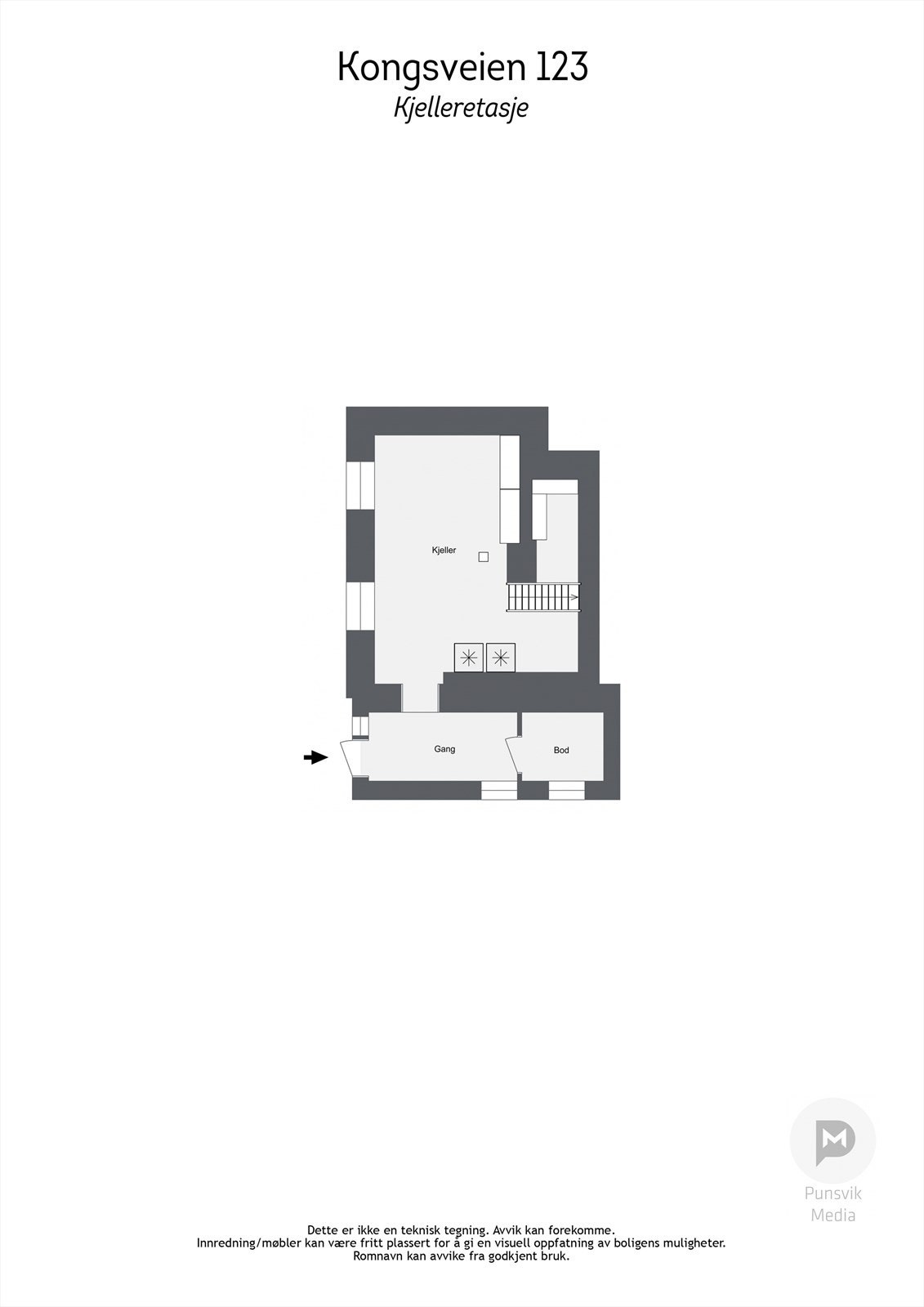 Planskisse Kjeller. Galleribilde