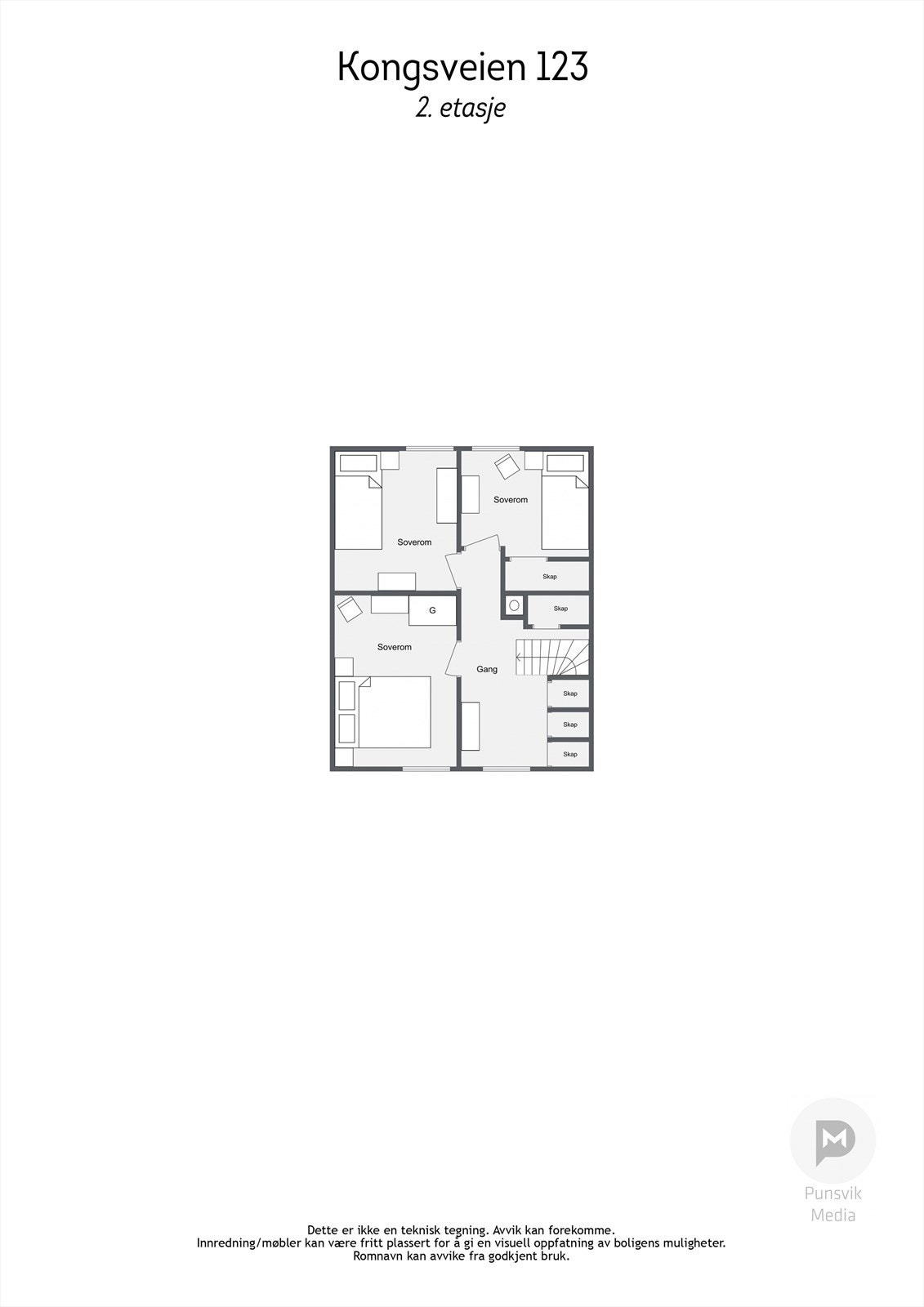 Planskisse 2.etasje. Galleribilde