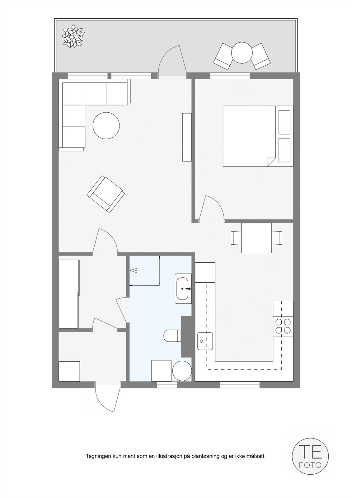 Leilighetens planløsning Galleribilde