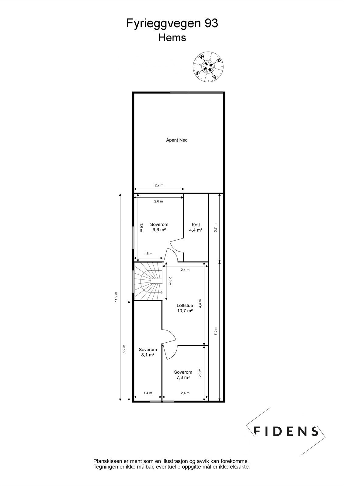 Fyrieggvegen 93 plan 2 Galleribilde
