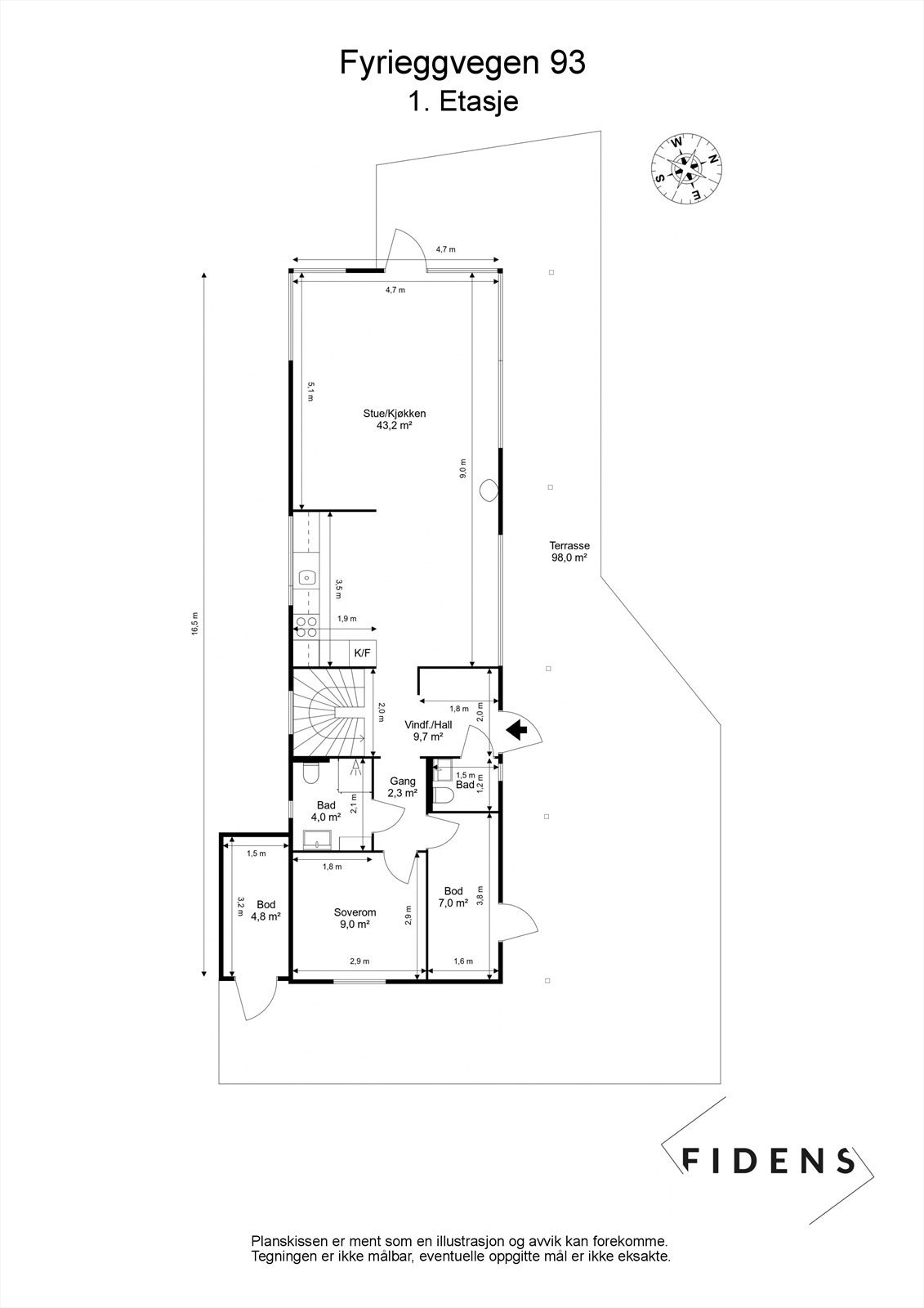 Fyrieggvegen 93 plan 1 Galleribilde