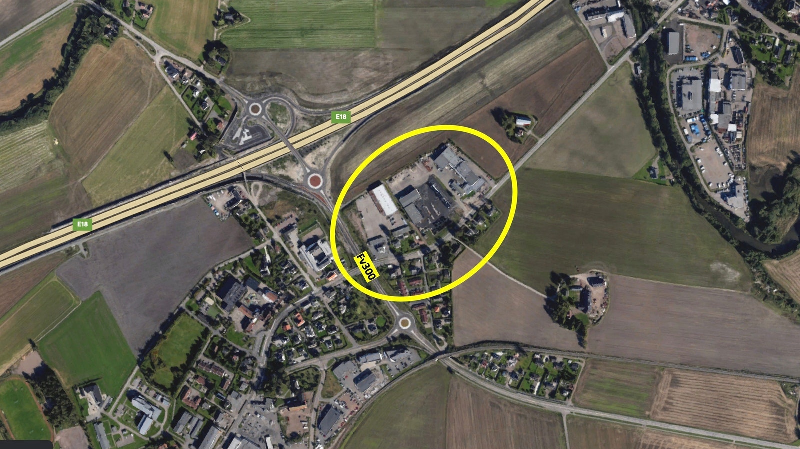 Meget sentral tomt, ferdig regulert til storhandelsområde for intill 22.000 kvm. Galleribilde