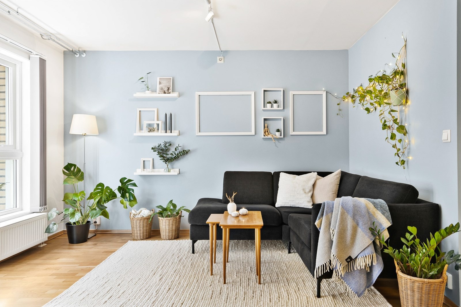 Leiligheten er malt i moderne farger og gir en god atmosfære. Galleribilde