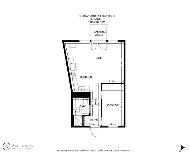 Plantegning Normannsgata 4 Galleribilde