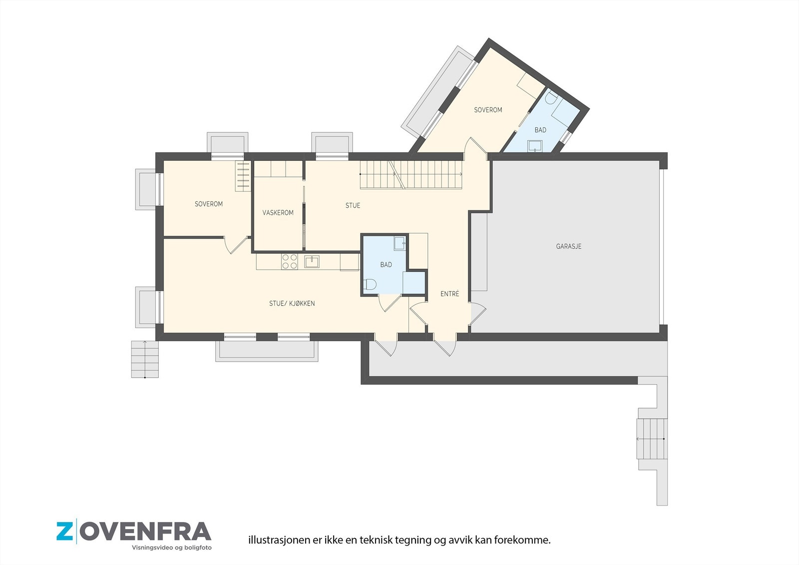 Plantegning underetasje Galleribilde