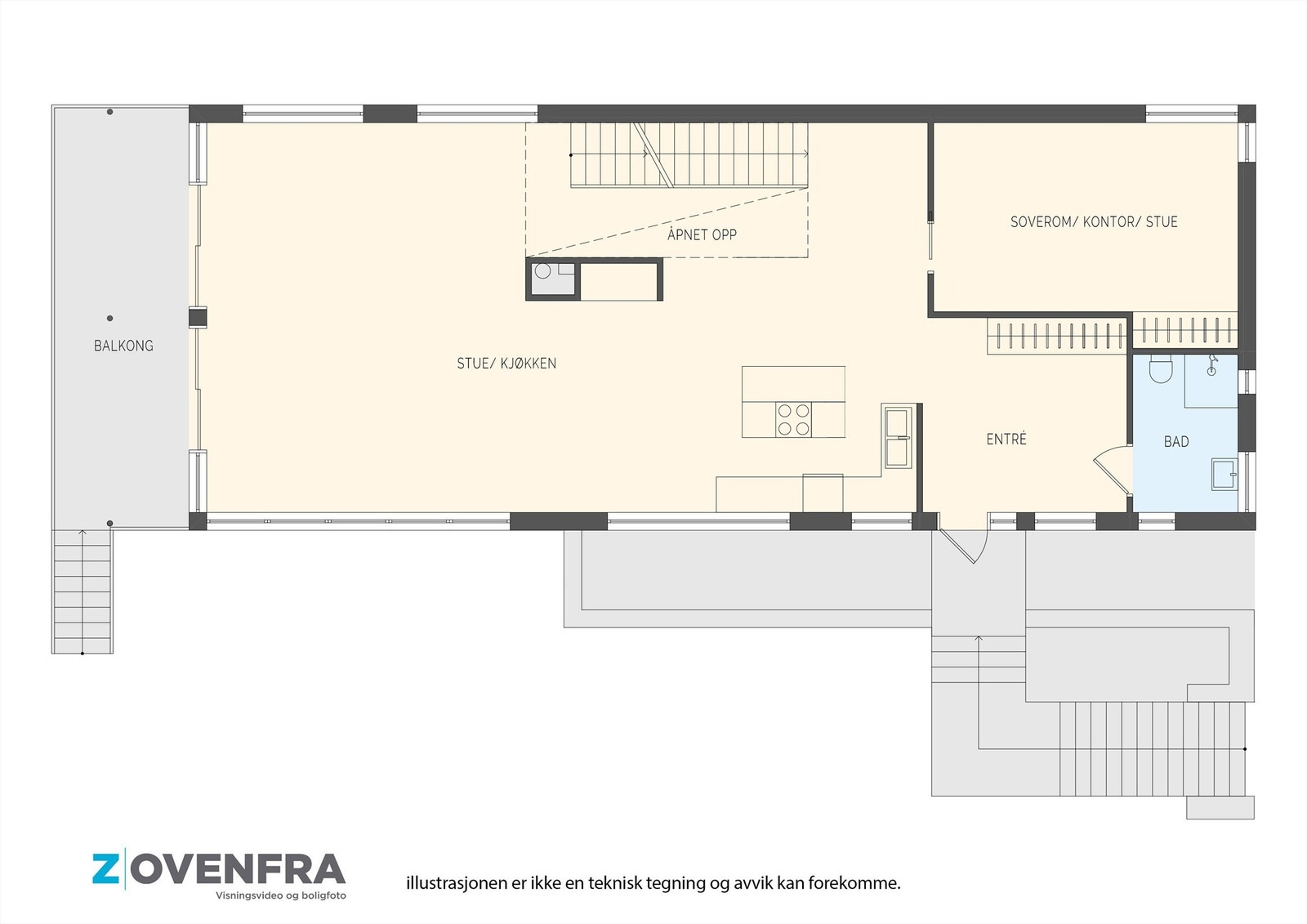 Plantegning 1. etasje Galleribilde