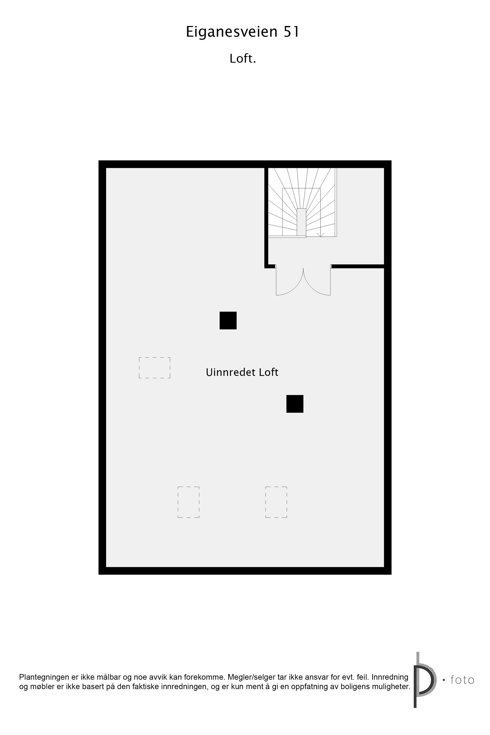 Plantegning loft Galleribilde