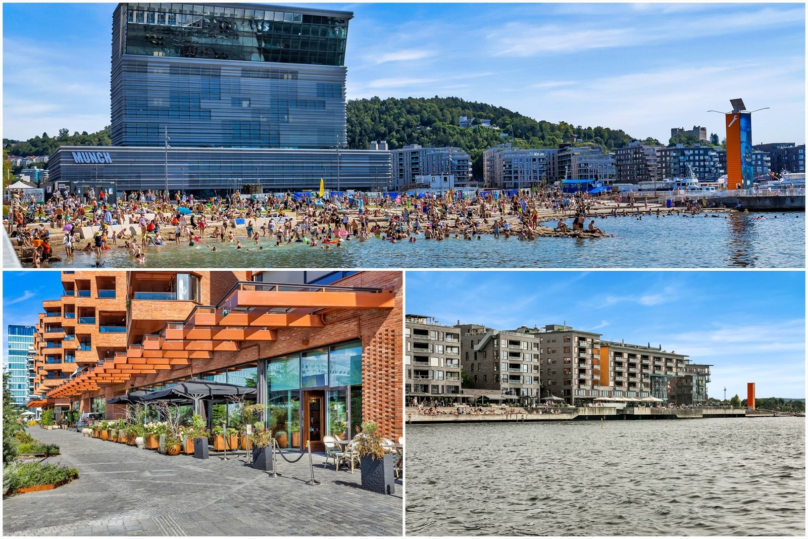 Det er kort vei til Bjørvika og Sørenga, hvor Oslo beboere samles på varme sommerdager. Galleribilde