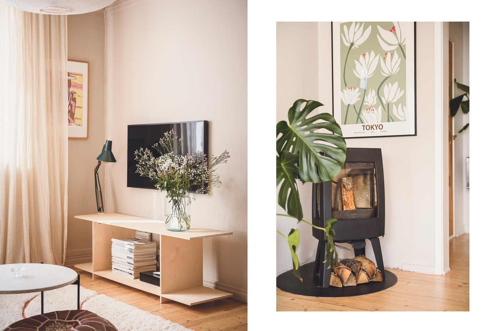 Lun og koselig peisovn. Galleribilde