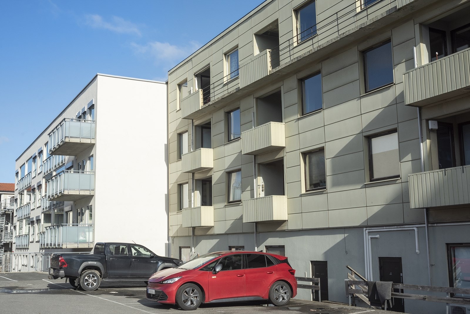 Fasade sett fra bakgården Galleribilde