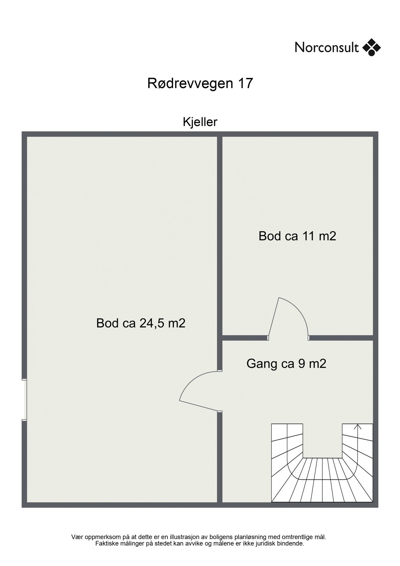 Planskisse kjeller. Galleribilde
