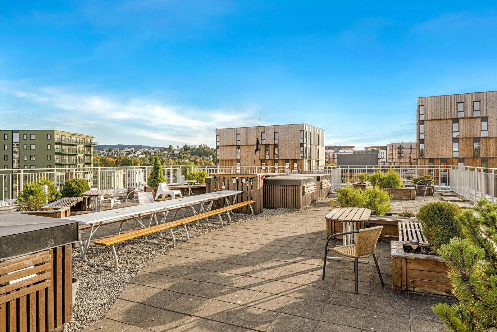 Flott felles takterrasse med gode solforhold. Galleribilde