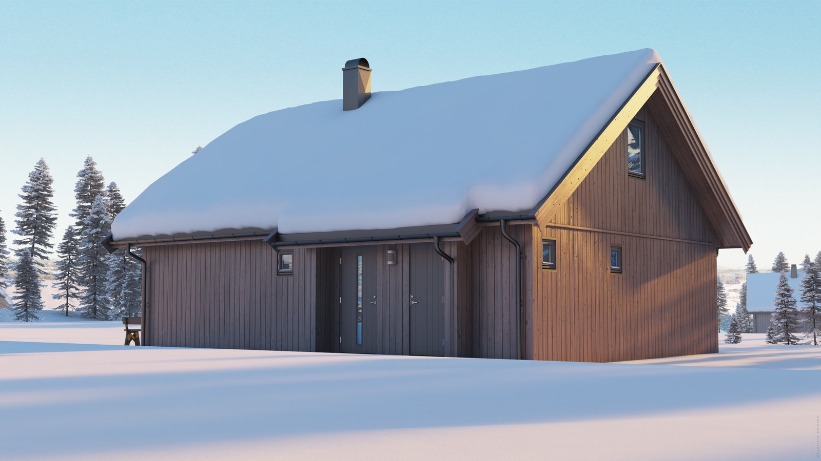 Fasade hytte Galleribilde