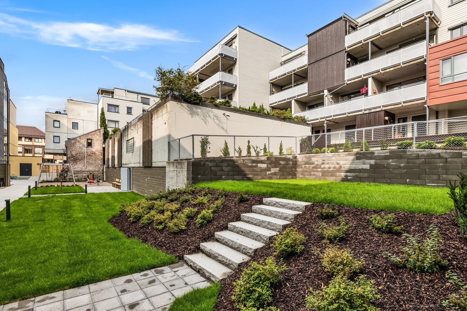 Fellesarealene er grønne og trivelige. Galleribilde