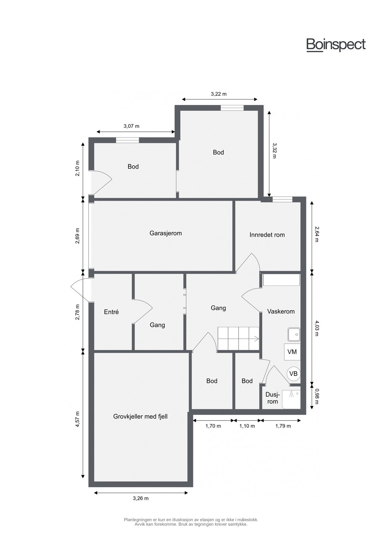 Plantegning underetg Galleribilde