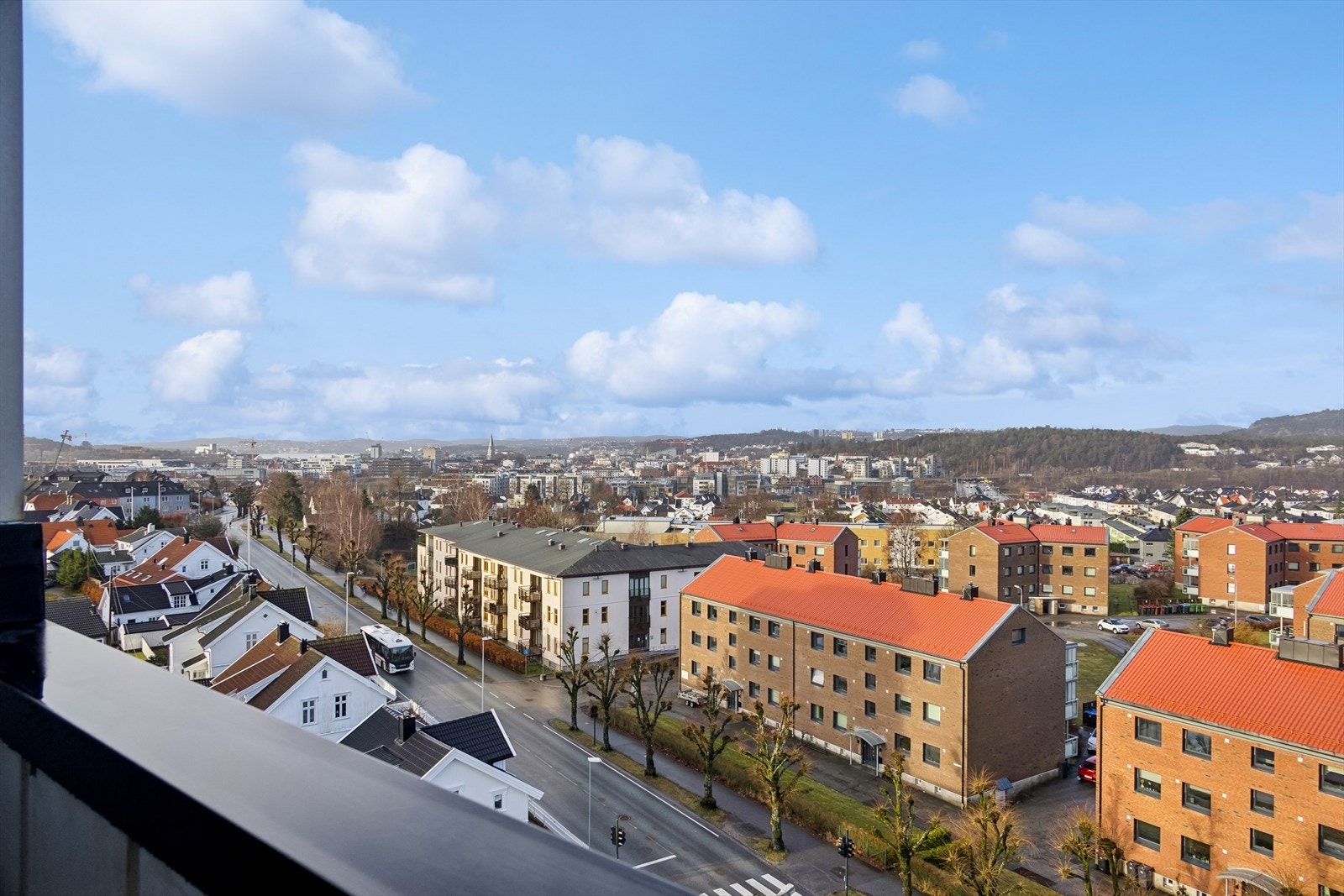Utsikten fra balkongen Galleribilde