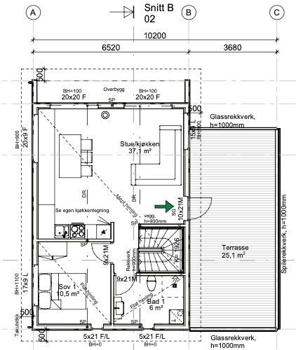 Plantegning hovedetasjen Galleribilde