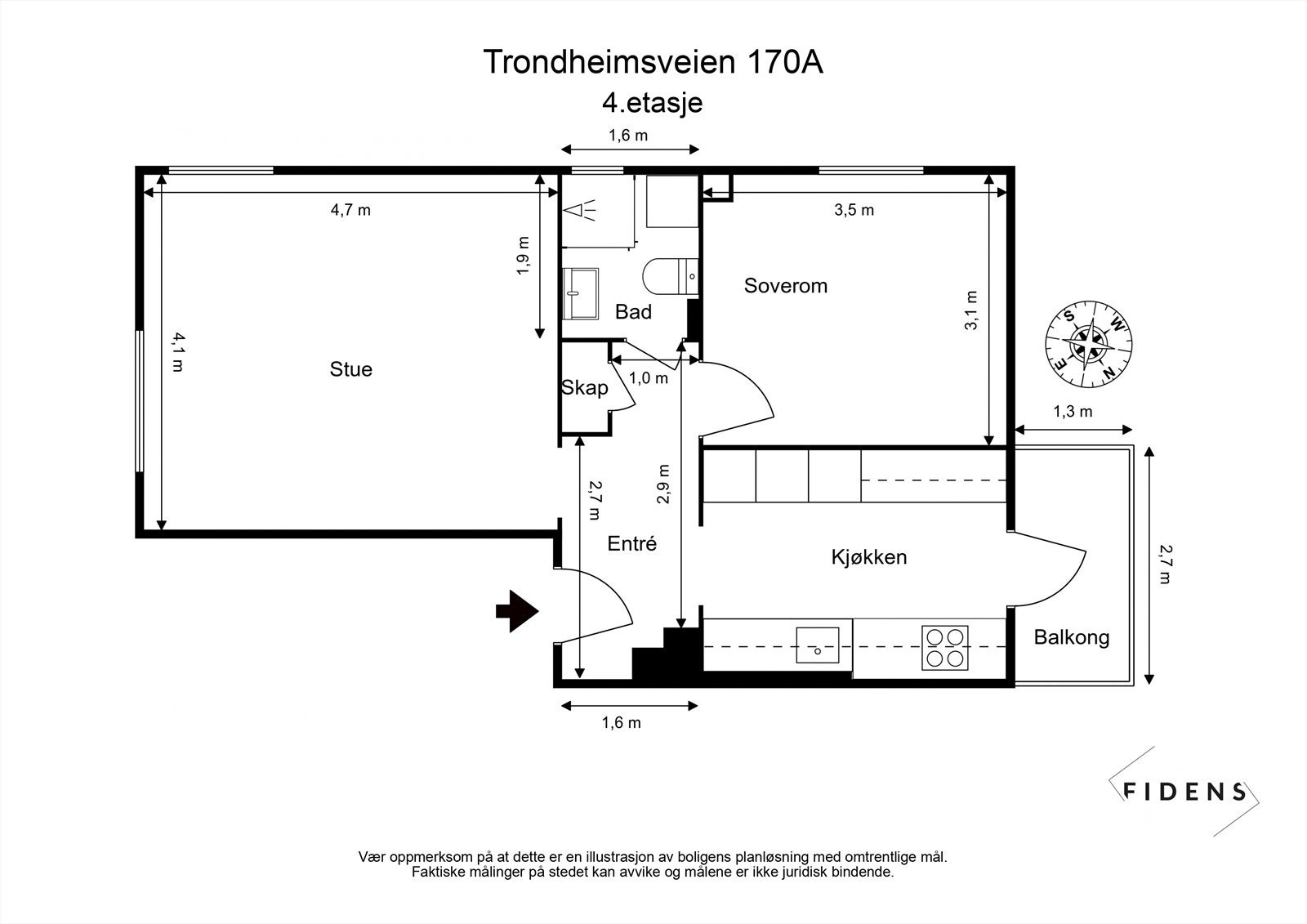 Plantegning. 4. etasje Galleribilde