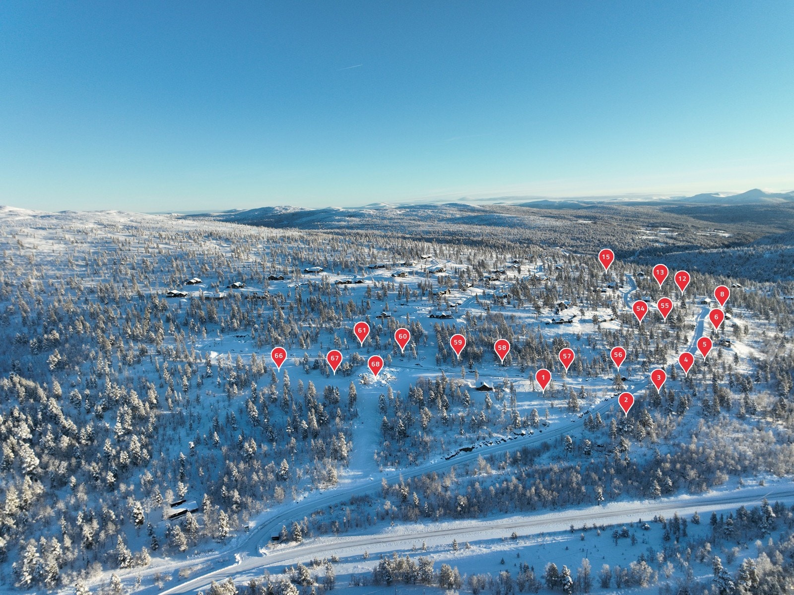 Oversikt - tilgjengelige tomter for salg Galleribilde