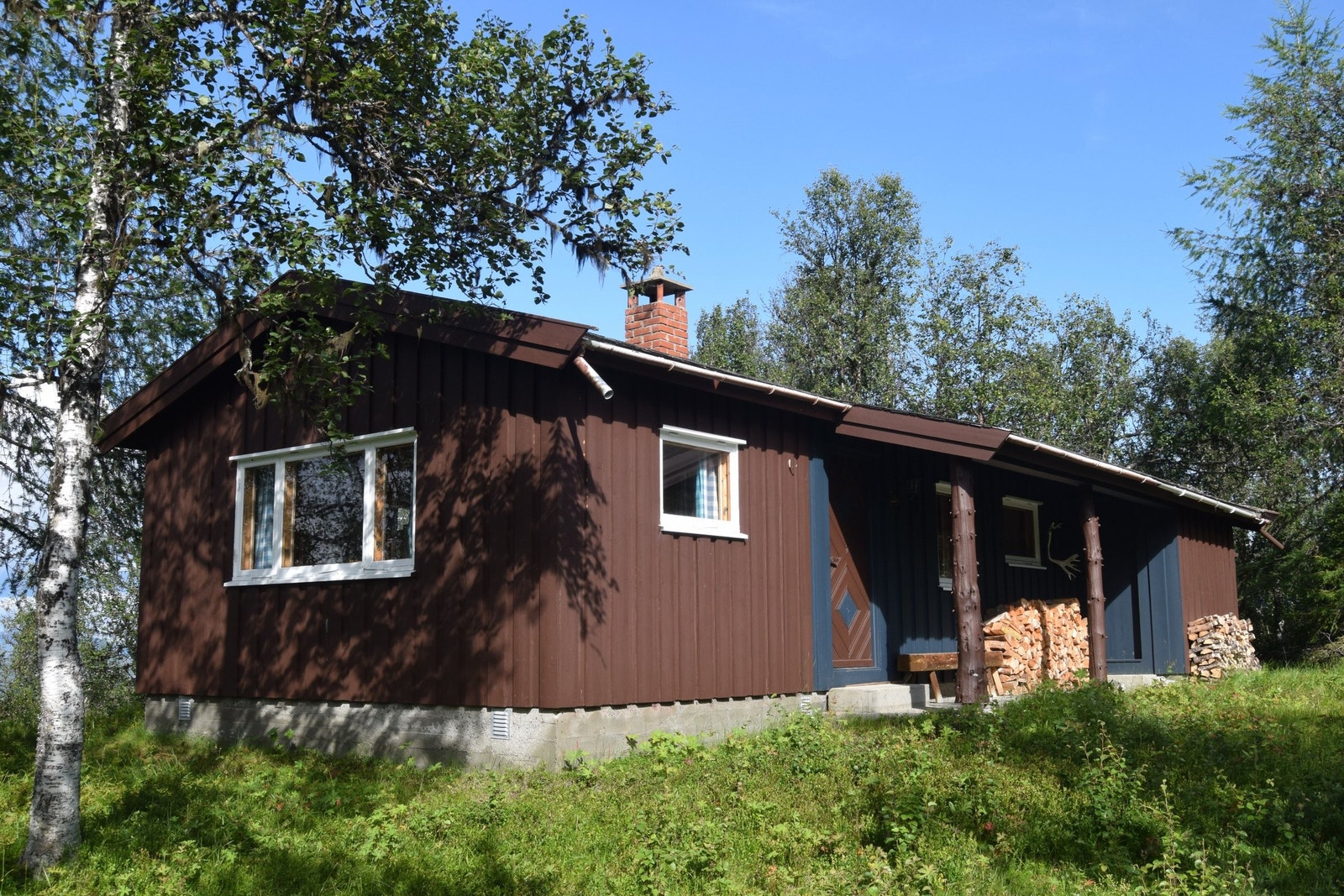 Den sørvendte delen av bygningen er solrik både sommer og vinter. Galleribilde