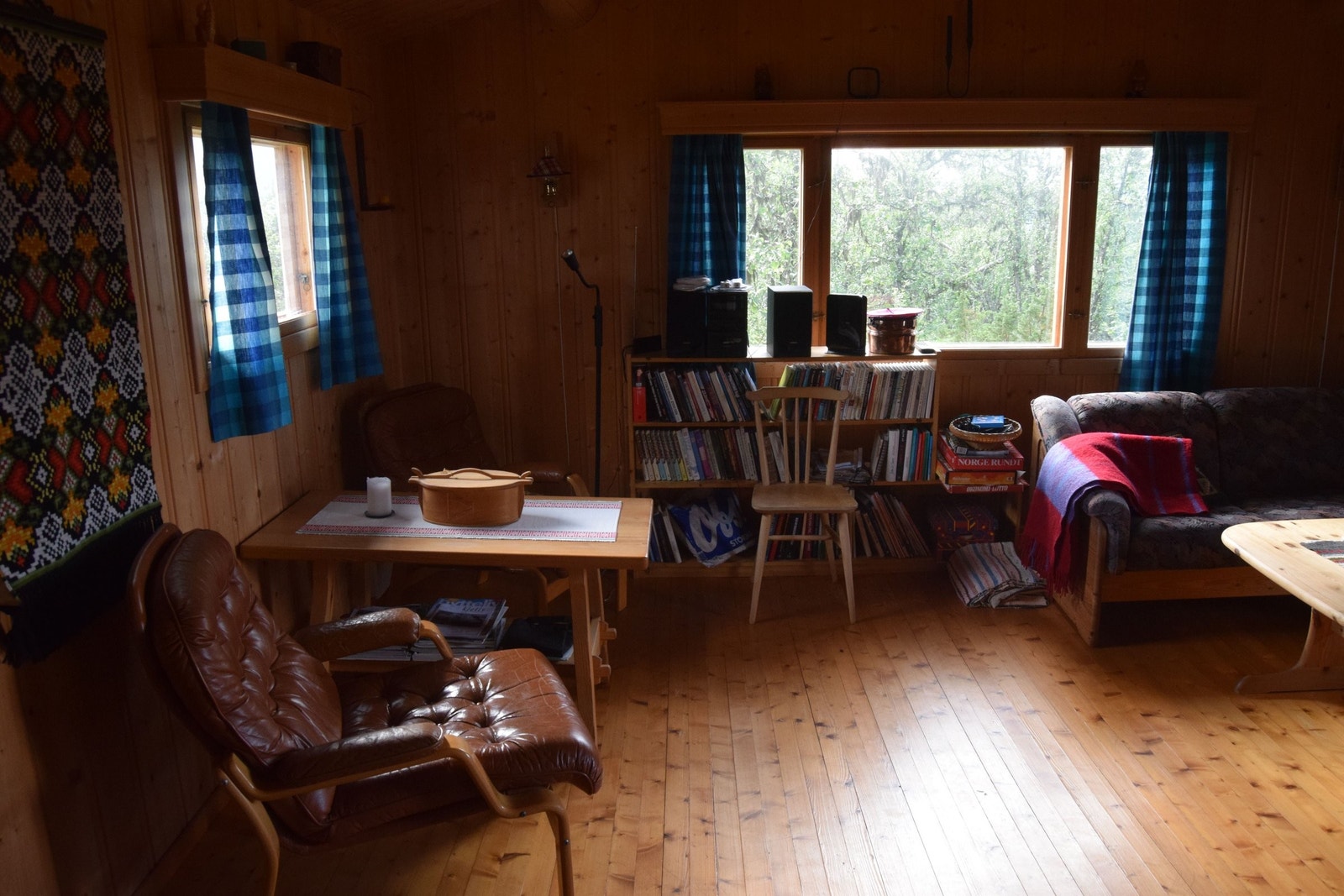 Ei lita sittegruppe er en fin stasjon for planlegging av dagens utflukter, enten til fots, på sykkel eller på ski. Galleribilde