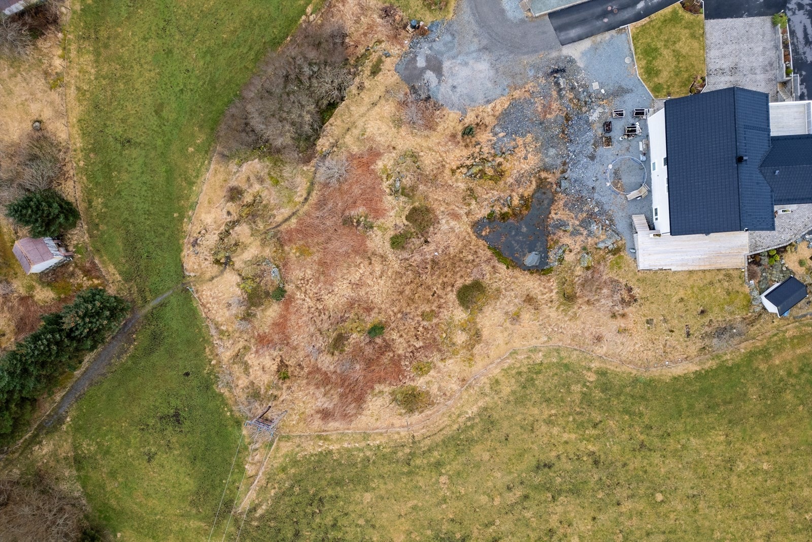 Tomt sett ovenfra Galleribilde