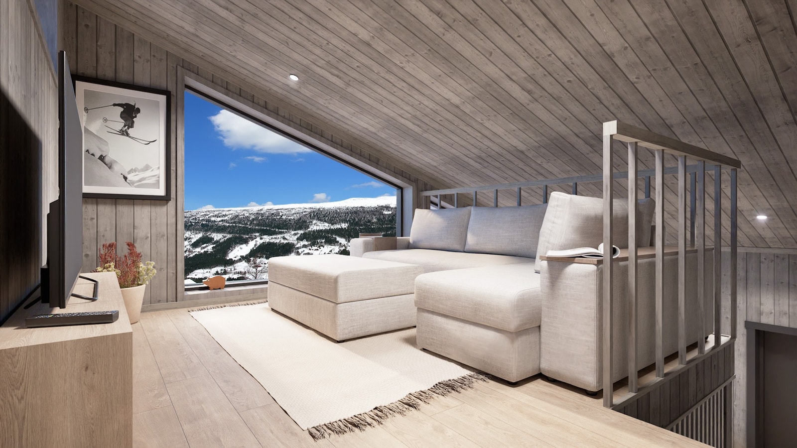 Illustrasjon av hems, hytte nr 4 Galleribilde