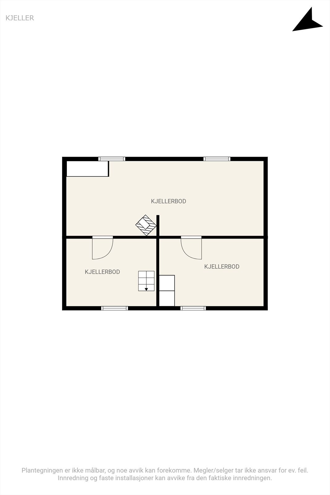 Plantegning kjeller. Galleribilde