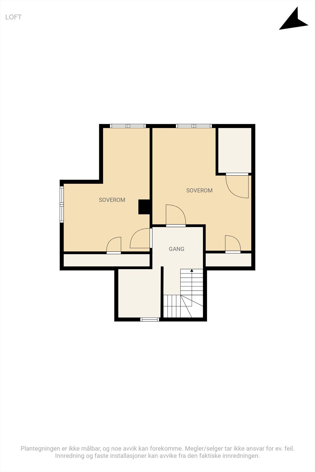 Plantegning loft. Galleribilde