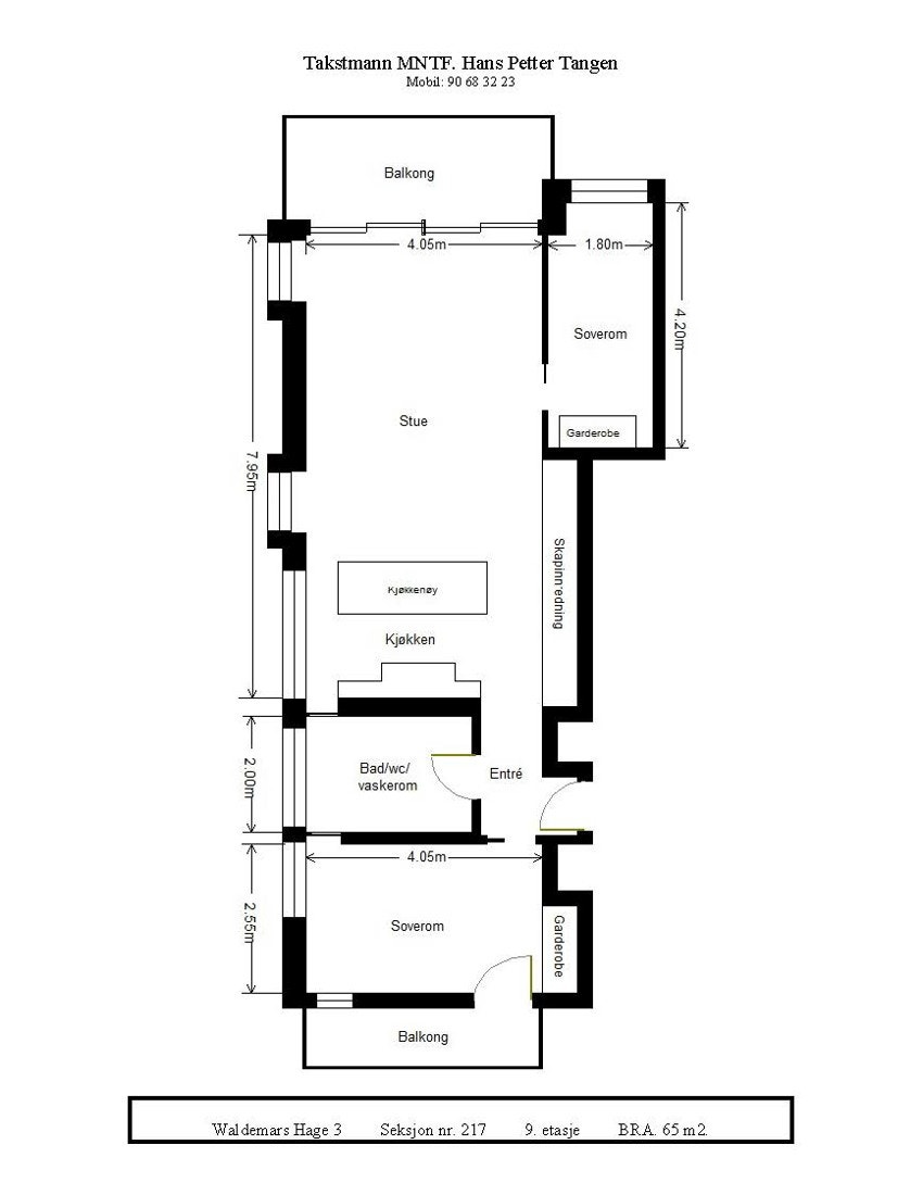 Waldemars Hage 3: Plantegning Galleribilde