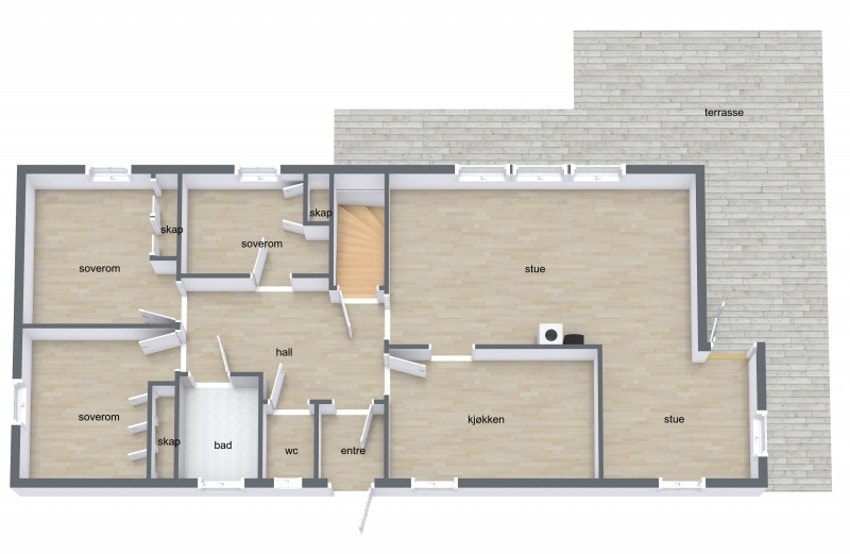 Plantegning hovedplan Galleribilde