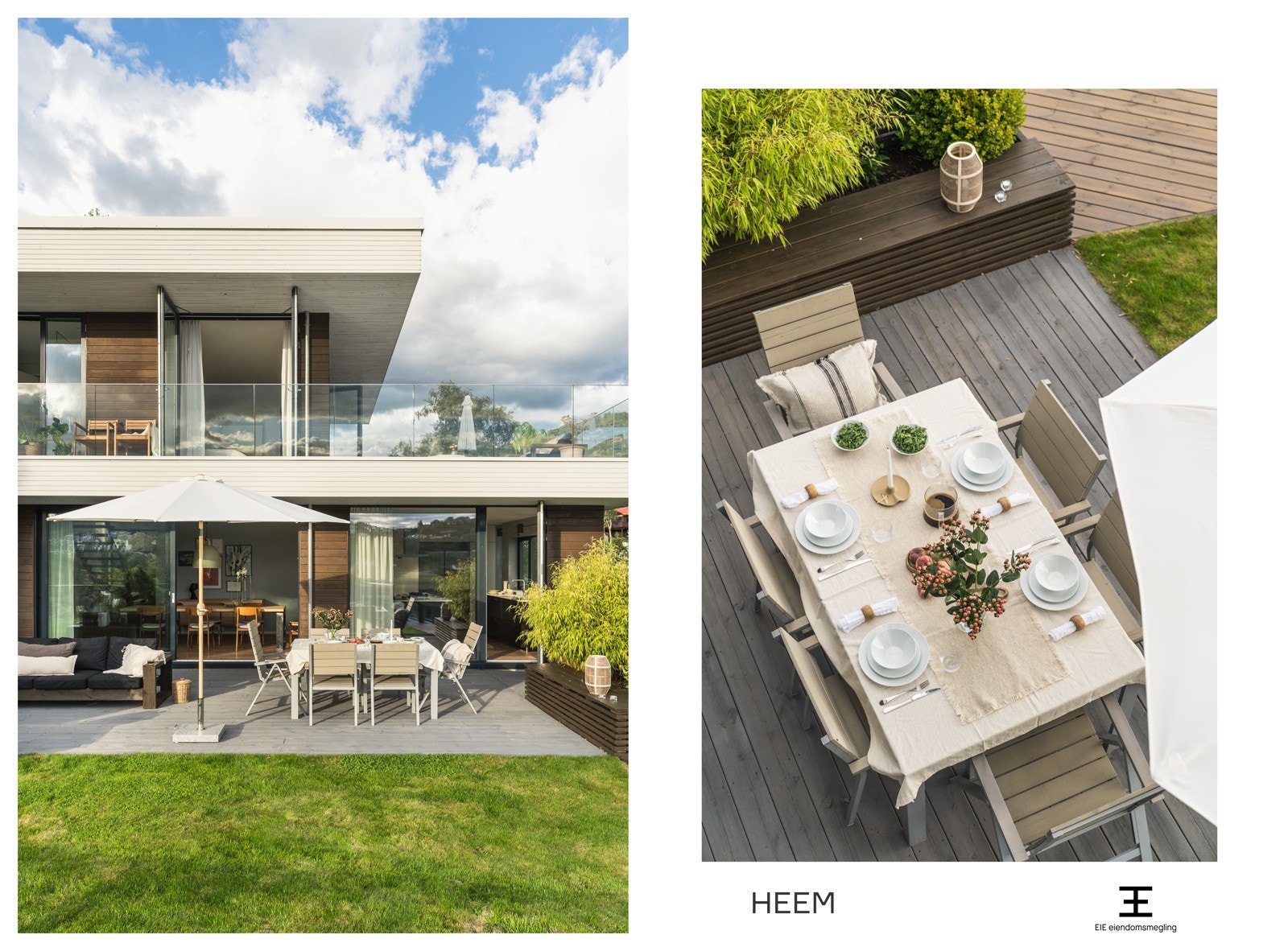 Fra kjøkken er det enkel tilkomst til markterrasse og hage. Perfekt for sene sommersdager. Galleribilde