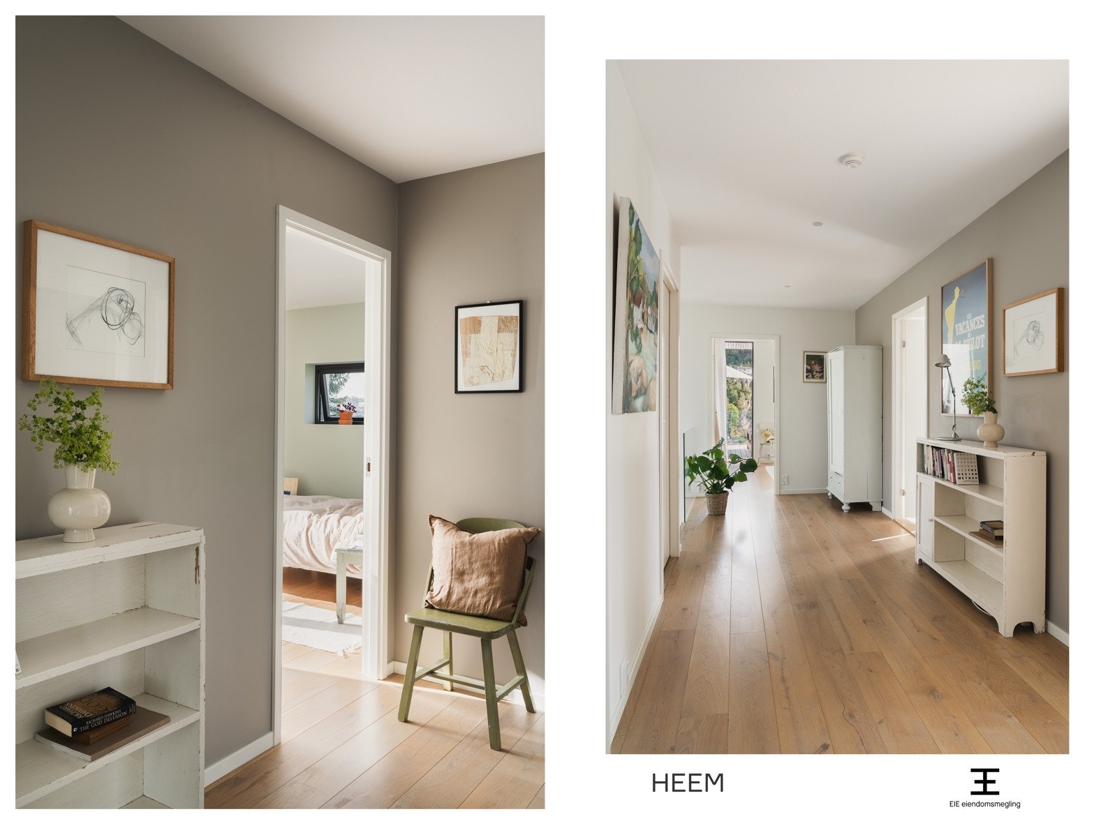 Interiøret er malt i duse harmoniske farger. Galleribilde