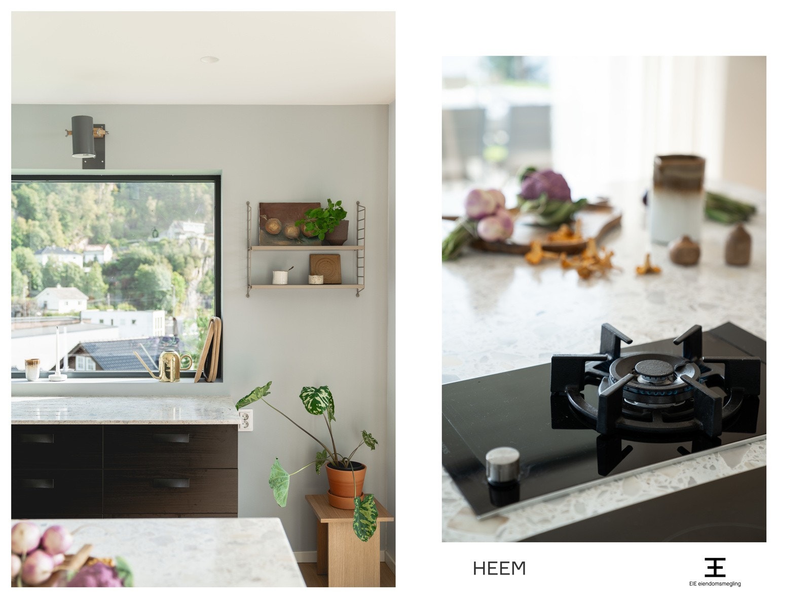 Platetoppen består av både induksjon og gassbrenner. Galleribilde