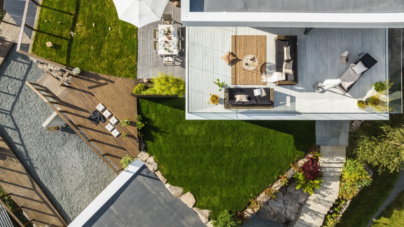 Uansett hvor du befinner deg på uteområdene, føler du deg skjermet og tett på naturen. Galleribilde