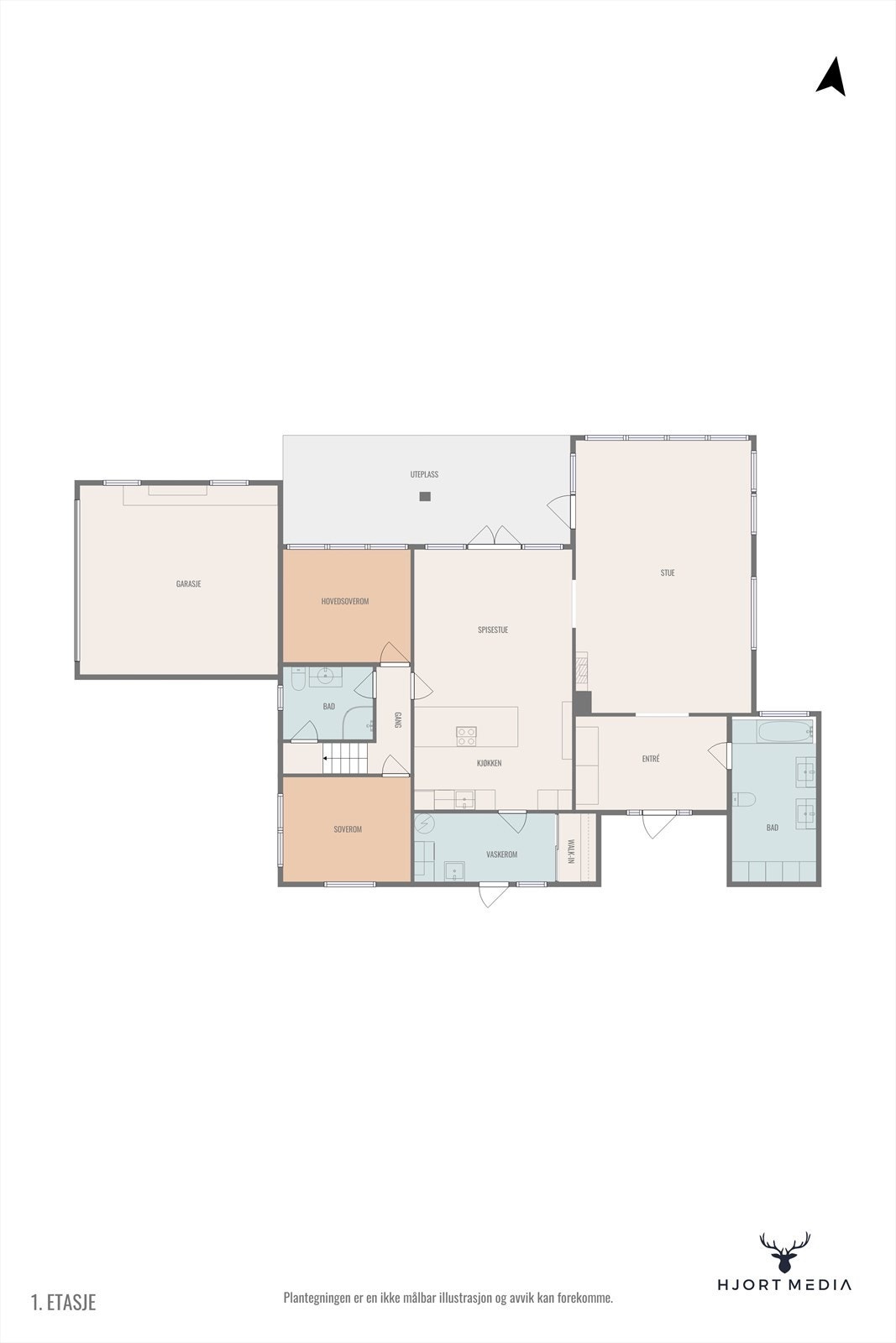 Plantegning 1. etasje. Galleribilde