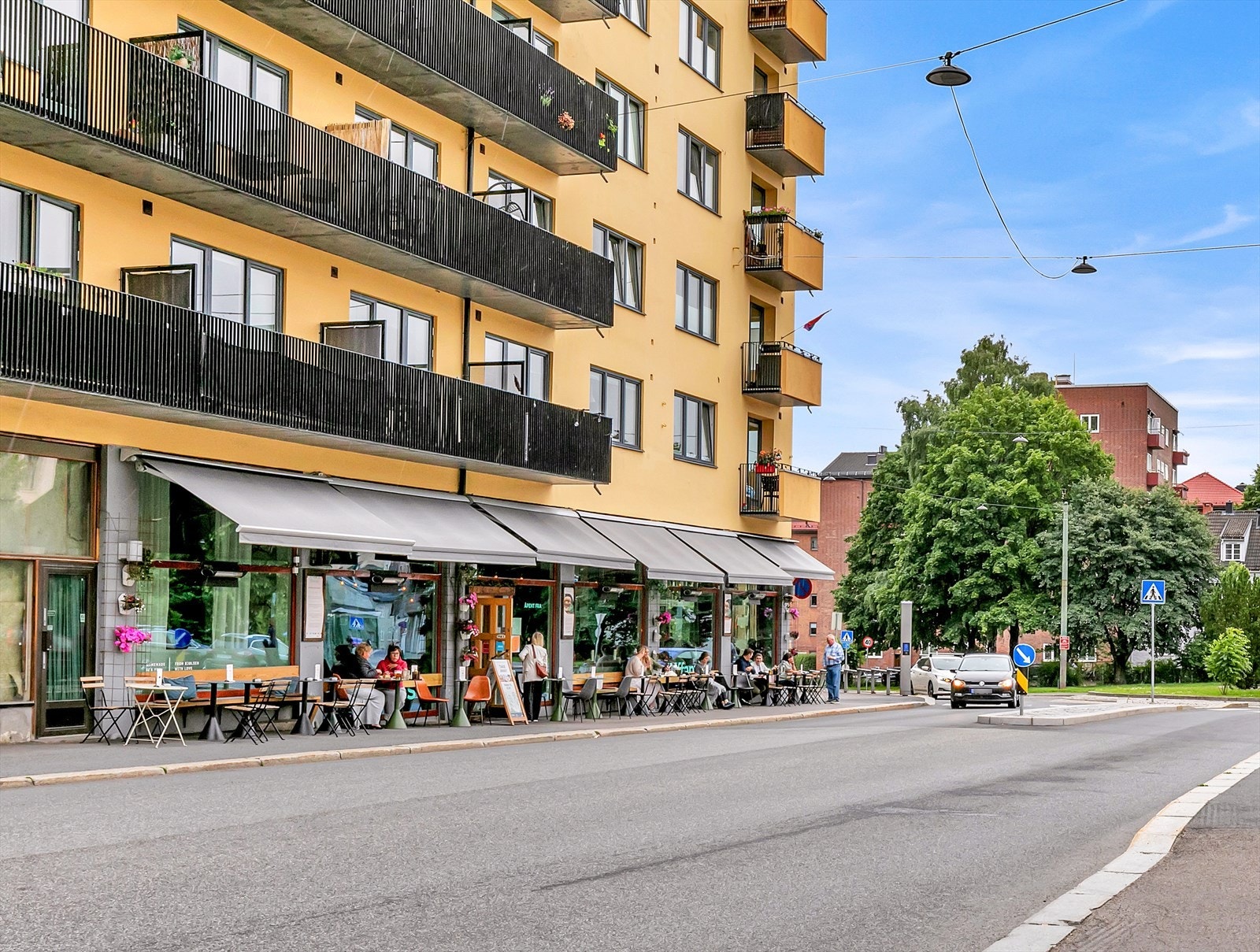 Hyggelig cafe som ligger langs veien. Galleribilde