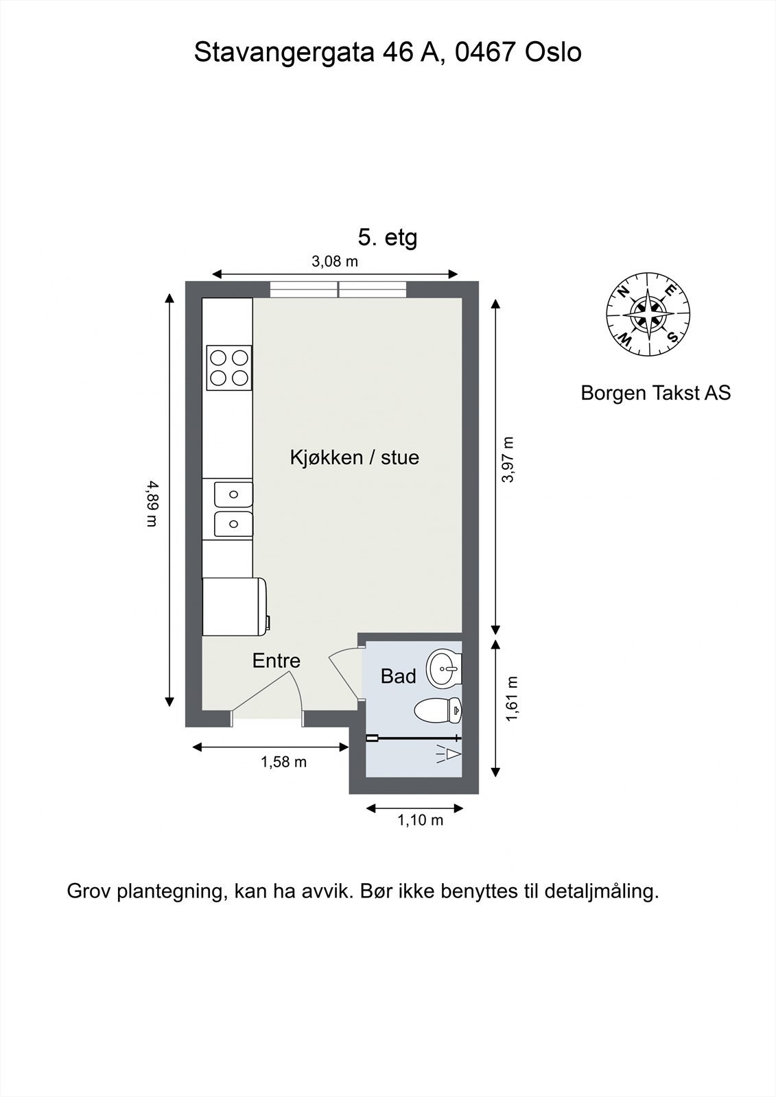 Planskisse med mål. Galleribilde