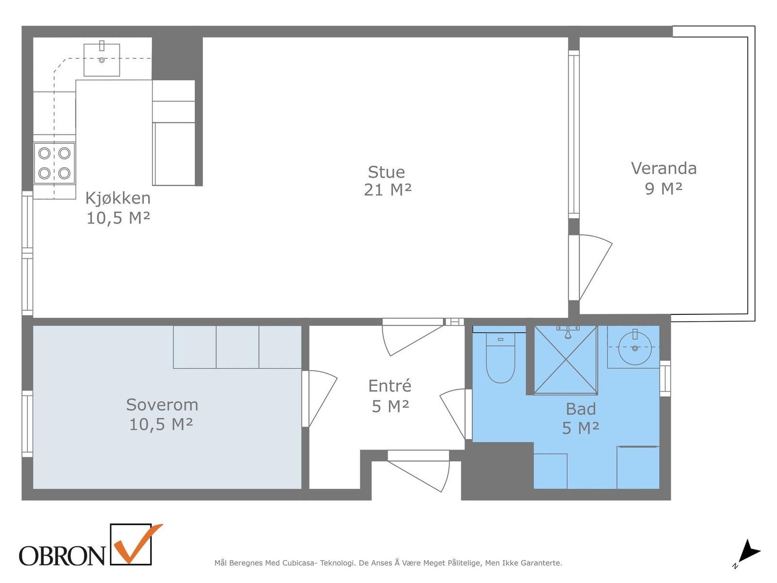 Planskisse med areal - 3. etasje Galleribilde