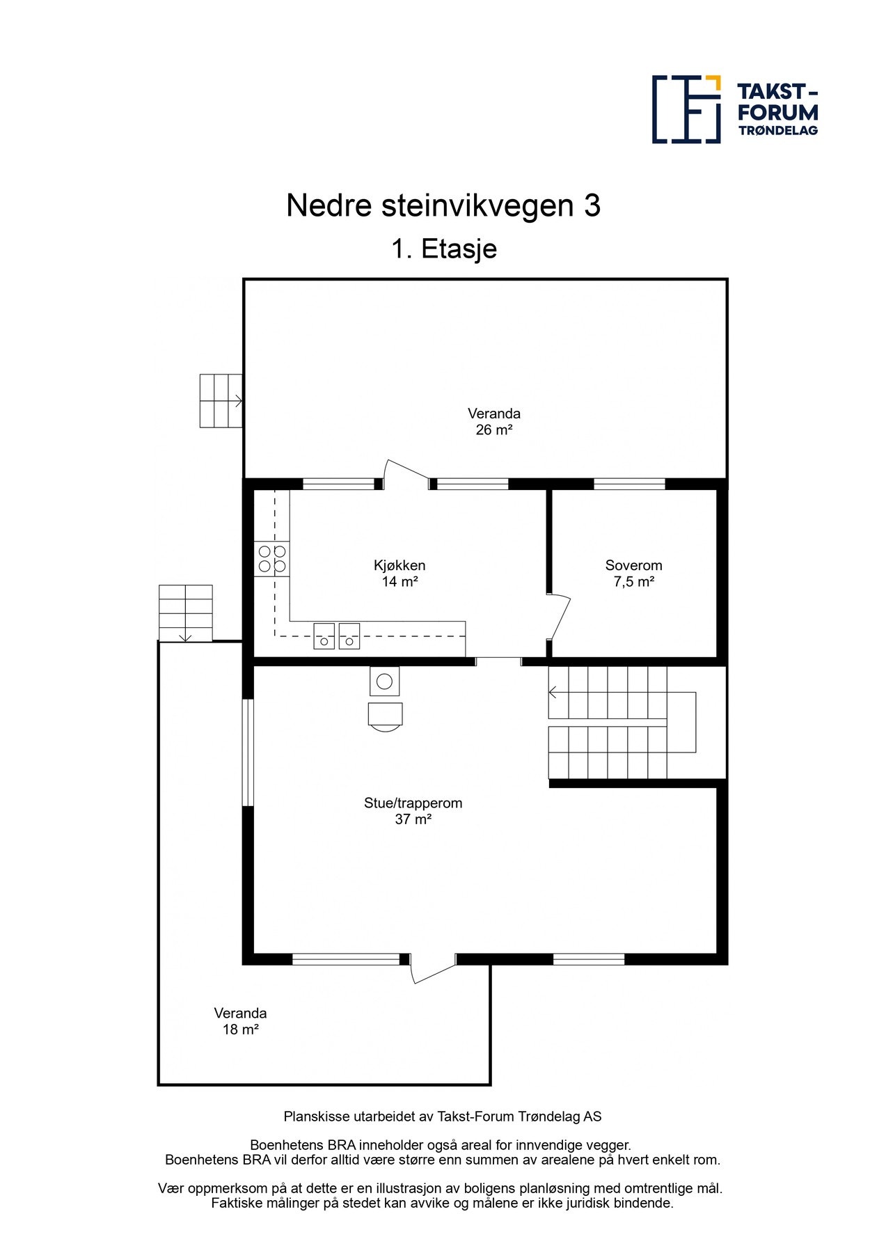 Plantegning hovedetasje Galleribilde