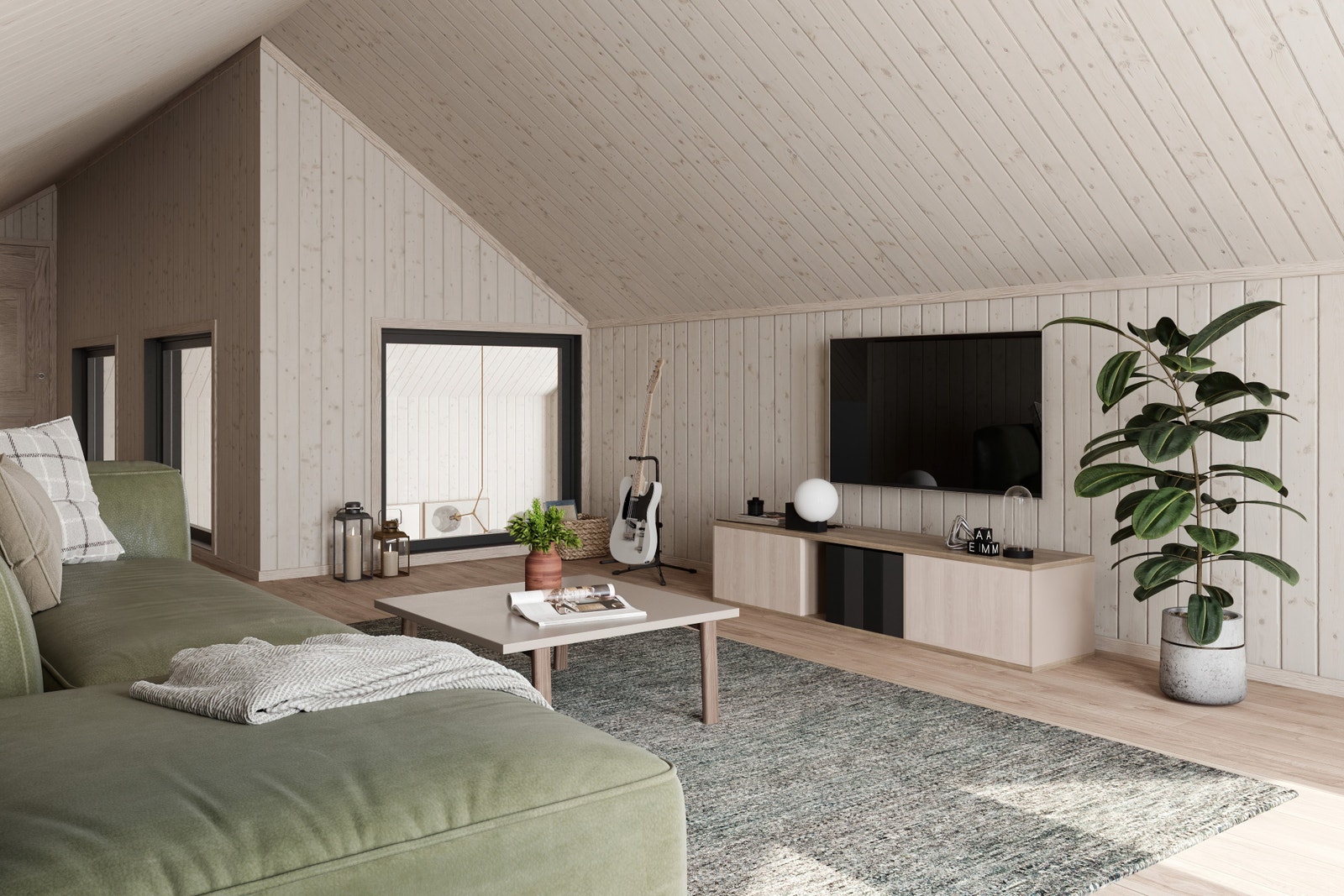 Interiør hyttemodell Galleribilde