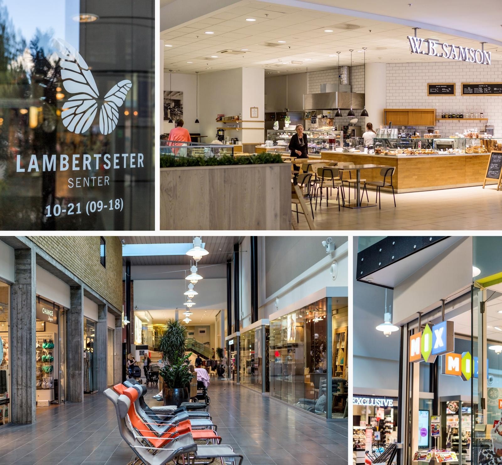 Lambertseter senter har 85 butikker og flere hyggelige spisesteder. Her finner du bl.a. bibliotek og Symra kino. Galleribilde