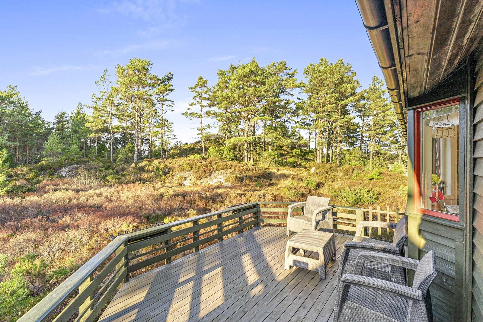 Usjenert tomt - Her kan man nyte omgivelsene uten mye innsyn fra naboer. Galleribilde